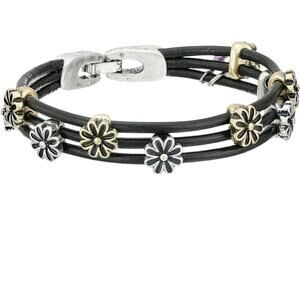 Lucky Brand Bracelet two tone Floral Flower Casual Boho Jewelry Bohemian NWT